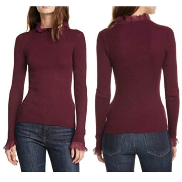 Nwt Ted Baker Dvana Frill Neck Detail 